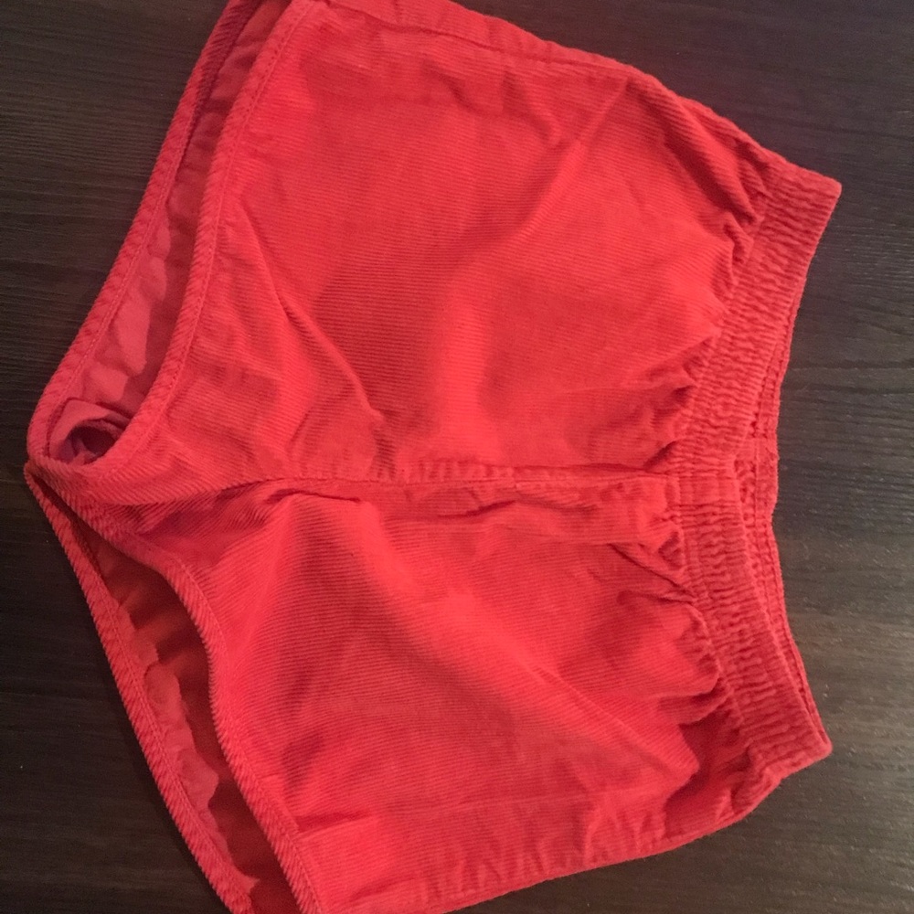 American Apparel — red high waisted shorts XS